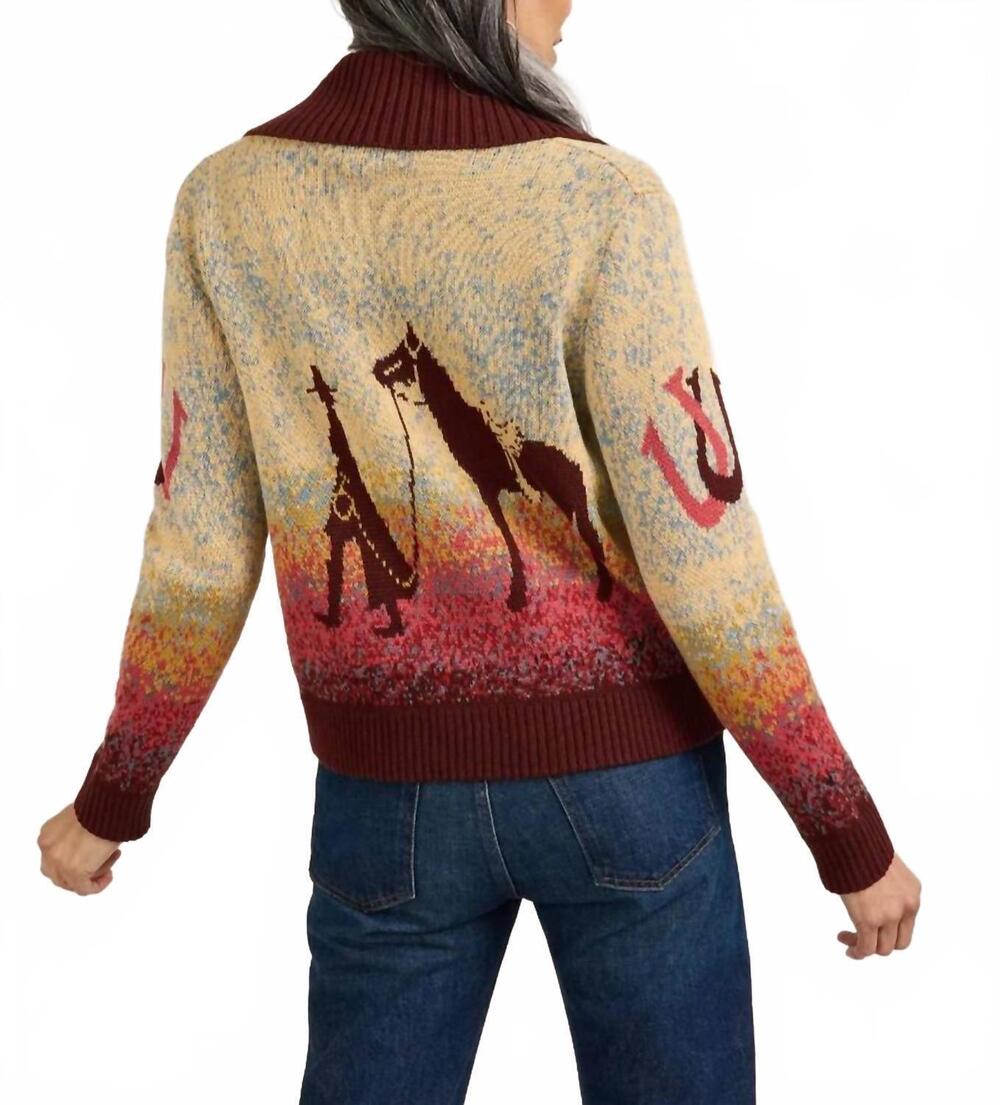 NEW PENDLETON western scenic cardigan in sunrise ombre - Picture 3 of 3